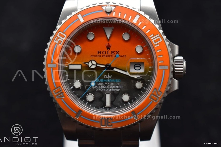 Edition Ceramic Best on Orange DIW Stretchable Submariner SS Orange VSF Dial 1161 Bezel VS 1:1 Black Sandblasted Bracelet 0118